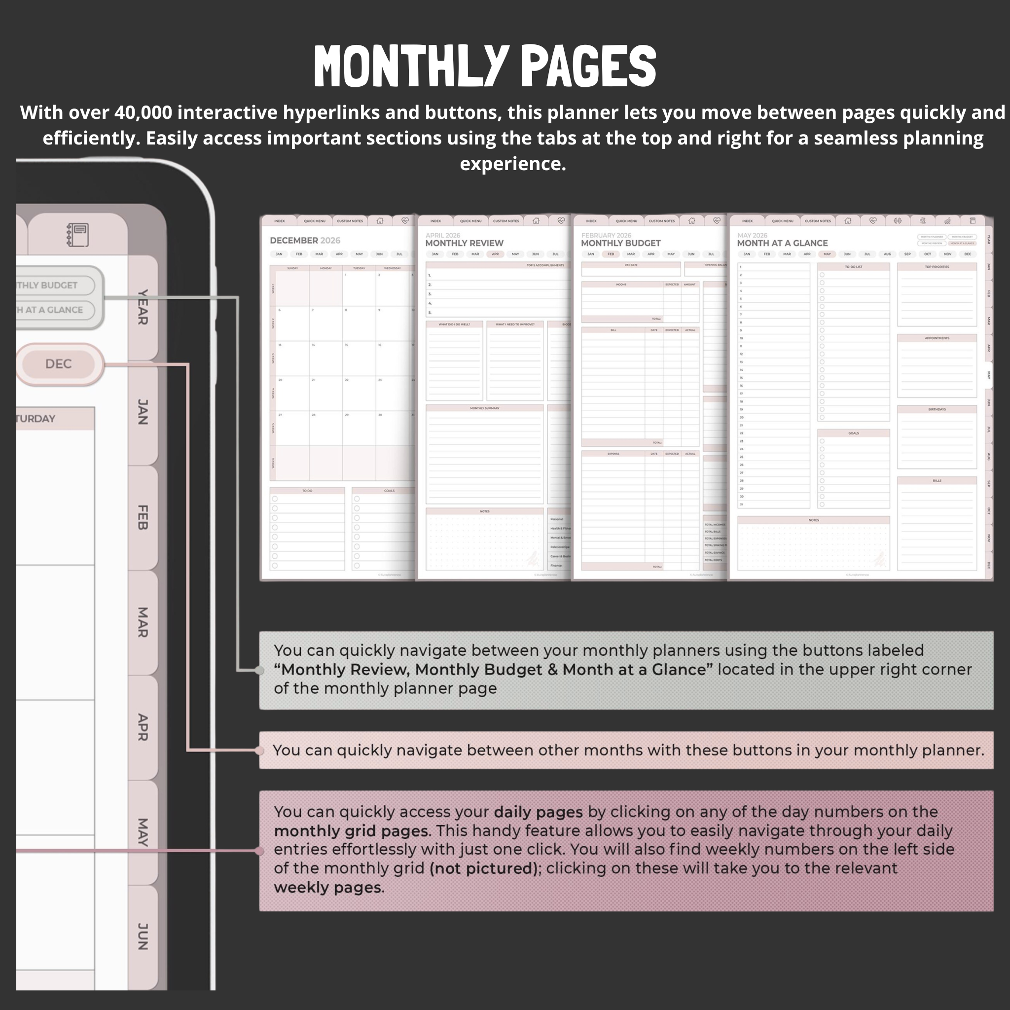2026 Smart Digital Planner for Goals, Productivity & Organization