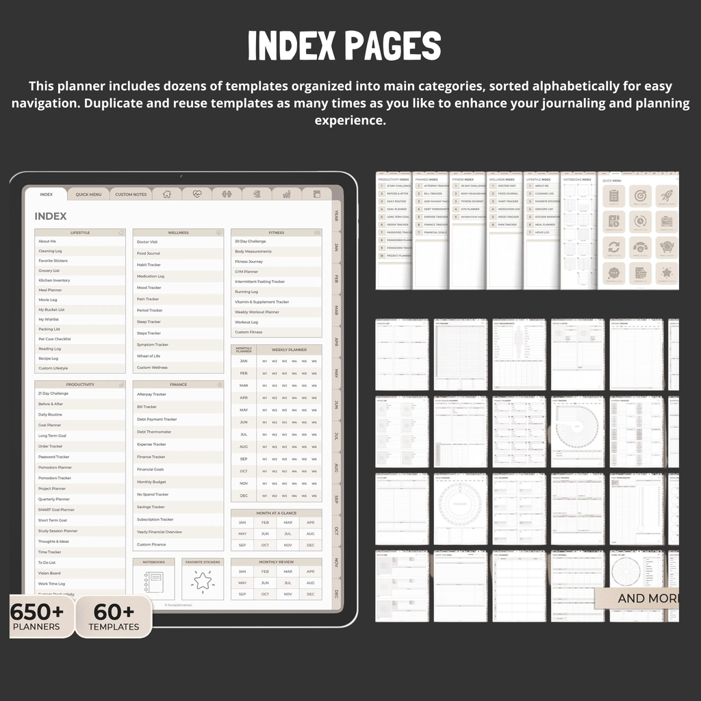 2026 Smart Digital Planner for Goals, Productivity & Organization