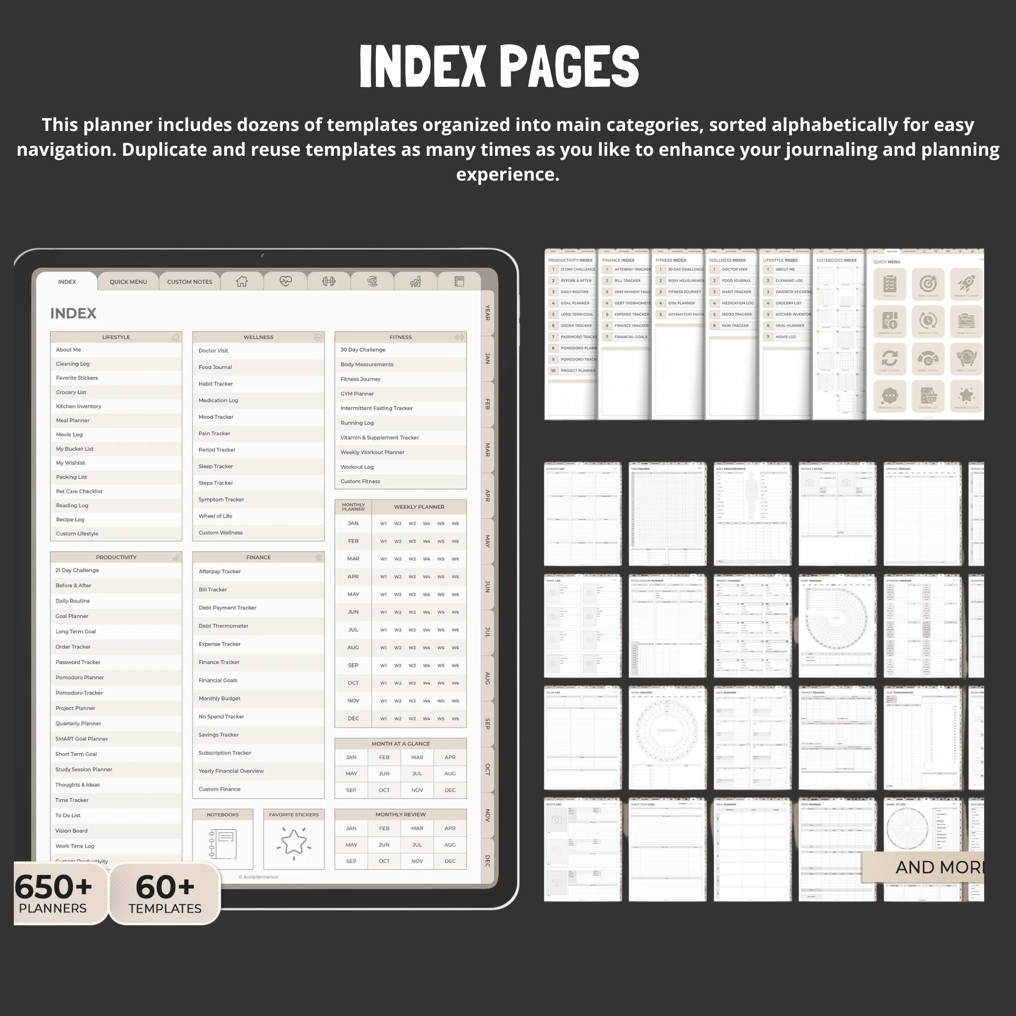 2026 Smart Digital Planner for Goals, Productivity & Organization